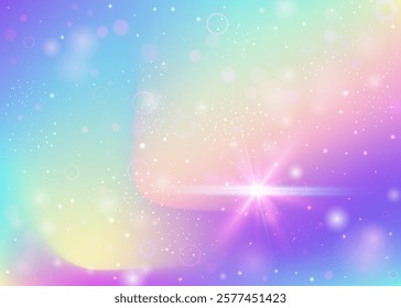 Rainbow Pattern. Purple Magic Hologram. Girl Gradient. Fairytale Magical Effect. Pink Mystical Background. Blue Girlish Invitation. Fairy Backdrop. Cute Rainbow Pattern.