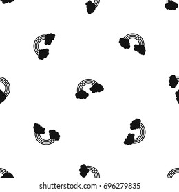 Rainbow pattern repeat seamless in black color for any design. Vector geometric illustration