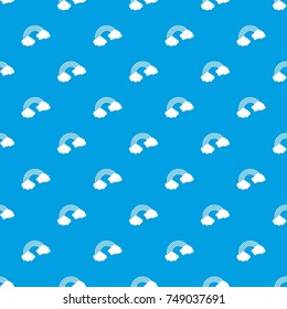 Rainbow pattern repeat seamless in blue color for any design. Vector geometric illustration