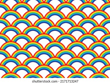 Rainbow pattern seamless. Colorful background vector texture design. Abstract cartoon stripes wallpaper for kids.