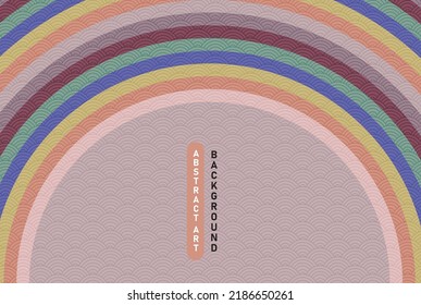 rainbow pattern withoriental wave line fantasy theme product presentation background can be use for advertisement poster banner package and label design website cover vector eps.