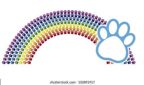 Rainbow with paws