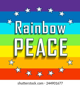 Rainbow peace illustration