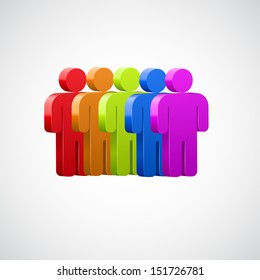 Rainbow people vector illustration