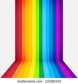 Rainbow Perspective Background