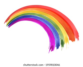 Rainbow Perspective Vector Imitation Watercolor Paint Stock Vector ...