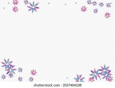 Rainbow Petal Minimal Transparent Background. Light Flower Card. Vector Color Texture. Gradient Hibiscus Summer Poster.