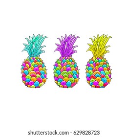 Rainbow pineapples