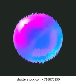 rainbow pink and blue bubbles with light. vector illustration