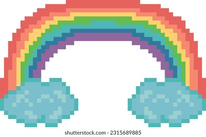 RAINBOW PIXEL Vector image or clipart