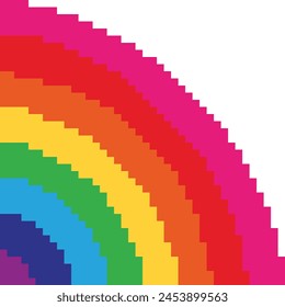 rainbow pixel vector image or clipart for background or project