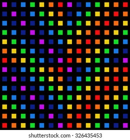 rainbow pixels colorful pattern on black background