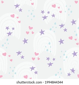 Rainbow Placement Print Pattern wallpaper textile Kidswear