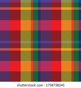 Placa de arcoiris, de cuadros, sin soldadura de color escocés, adecuada para textiles y gráficos de moda