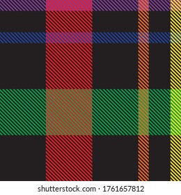 Rainbow Plaid, checkered, tartan seamless pattern suitable for fashion textiles and graphics