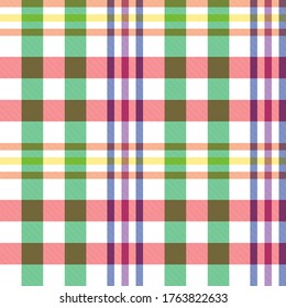 Rainbow Plaid, checkered, tartan seamless pattern suitable for fashion textiles and graphics