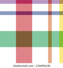 Rainbow Plaid, checkered, tartan seamless pattern suitable for fashion textiles and graphics