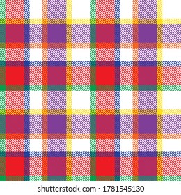 Rainbow Plaid, checkered, tartan seamless pattern suitable for fashion textiles and graphics