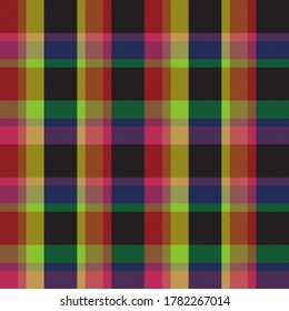Placa de arcoiris, de cuadros, sin soldadura de color escocés, adecuada para textiles y gráficos de moda
