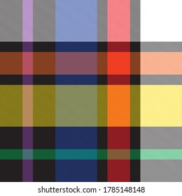 Rainbow Plaid, checkered, tartan seamless pattern suitable for fashion textiles and graphics