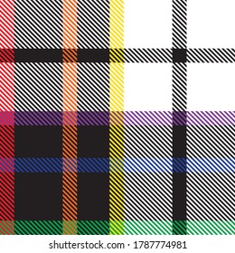 Rainbow Plaid, checkered, tartan seamless pattern suitable for fashion textiles and graphics