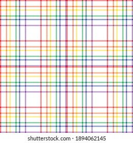 Regenbogen-Plaid, Schachbrettmuster, nahtlos, geeignet für Modetextilien und Grafiken
