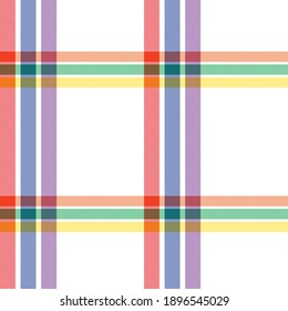 Rainbow Plaid, checkered, tartan seamless pattern suitable for fashion textiles and graphics