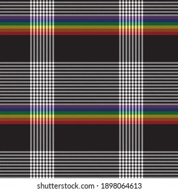 Rainbow Plaid, checkered, tartan seamless pattern suitable for fashion textiles and graphics