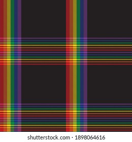 Rainbow Plaid, checkered, tartan seamless pattern suitable for fashion textiles and graphics