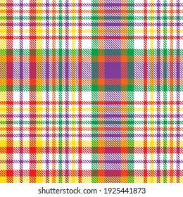 Rainbow Plaid, checkered, tartan seamless pattern suitable for fashion textiles and graphics