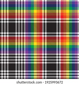 Rainbow Plaid, checkered, tartan seamless pattern suitable for fashion textiles and graphics