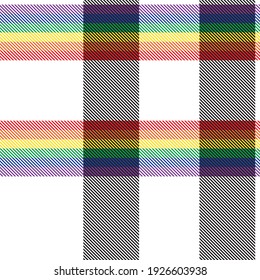 Rainbow Plaid, checkered, tartan seamless pattern suitable for fashion textiles and graphics