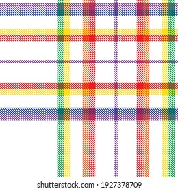 Rainbow Plaid, checkered, tartan seamless pattern suitable for fashion textiles and graphics