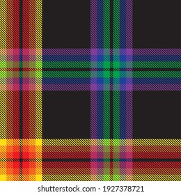 Rainbow Plaid, checkered, tartan seamless pattern suitable for fashion textiles and graphics