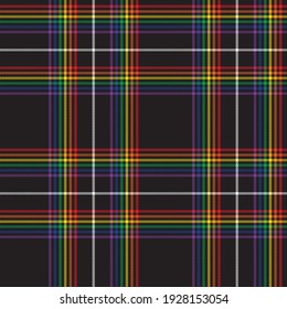 Rainbow Plaid, checkered, tartan seamless pattern suitable for fashion textiles and graphics