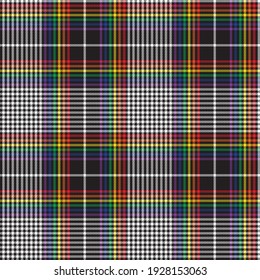 Rainbow Plaid, checkered, tartan seamless pattern suitable for fashion textiles and graphics