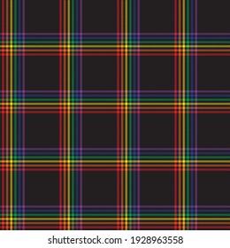 Rainbow Plaid, checkered, tartan seamless pattern suitable for fashion textiles and graphics