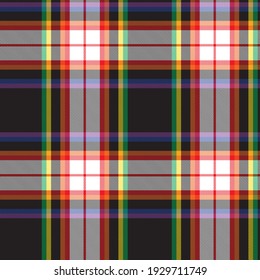 Rainbow Plaid, checkered, tartan seamless pattern suitable for fashion textiles and graphics