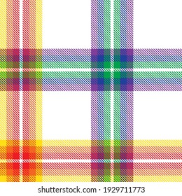 Rainbow Plaid, checkered, tartan seamless pattern suitable for fashion textiles and graphics