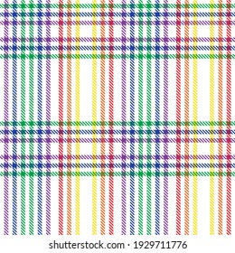 Rainbow Plaid, checkered, tartan seamless pattern suitable for fashion textiles and graphics