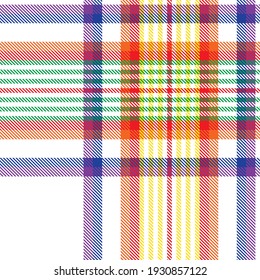 Rainbow Plaid, checkered, tartan seamless pattern suitable for fashion textiles and graphics