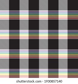 Rainbow Plaid, checkered, tartan seamless pattern suitable for fashion textiles and graphics