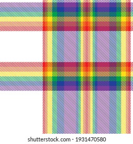 Rainbow Plaid, checkered, tartan seamless pattern suitable for fashion textiles and graphics