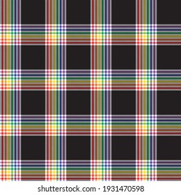 Rainbow Plaid, checkered, tartan seamless pattern suitable for fashion textiles and graphics