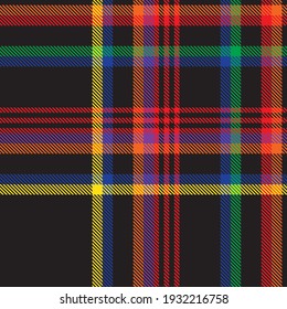 Rainbow Plaid, checkered, tartan seamless pattern suitable for fashion textiles and graphics