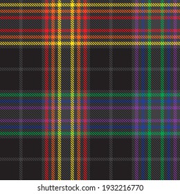 Rainbow Plaid, checkered, tartan seamless pattern suitable for fashion textiles and graphics