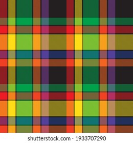 Rainbow Plaid, checkered, tartan seamless pattern suitable for fashion textiles and graphics