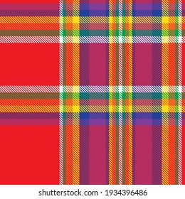 Rainbow Plaid, checkered, tartan seamless pattern suitable for fashion textiles and graphics