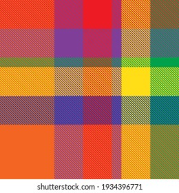 Rainbow Plaid, checkered, tartan seamless pattern suitable for fashion textiles and graphics