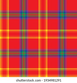 Rainbow Plaid, checkered, tartan seamless pattern suitable for fashion textiles and graphics